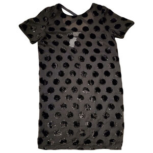 Nipon Boutique Dress Sheer Polka Dots Whimsigoth Fairy Goth Dark Romantic Large